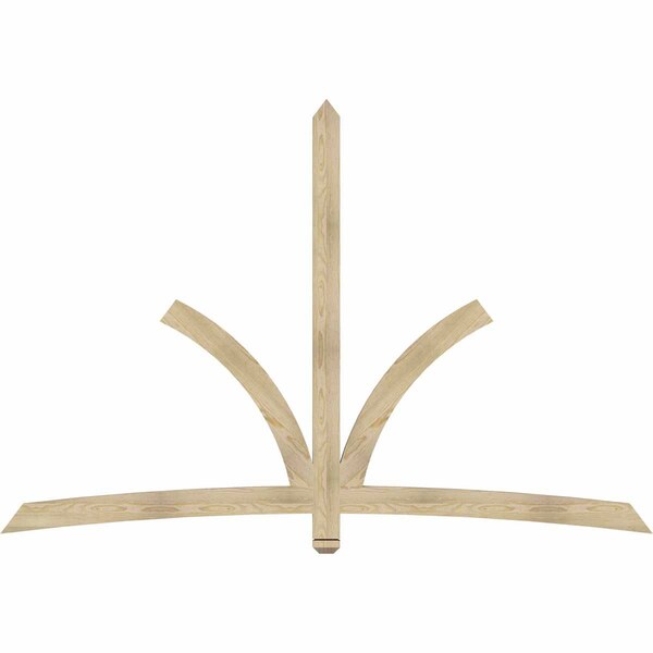 Ekena Millwork Davenport Rough Sawn Timber Gable Bracket, Douglas Fir, 96"W x 64"H x 2"D x 4"F, 16/12 Pitch GBW096X64X0204DAV00RDF - main